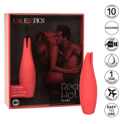 Vibromasseur clitoridien rechargeable en silicone Red Hot Fury 