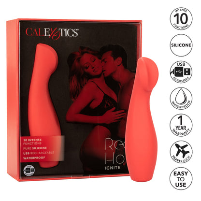 Vibromasseur clitoridien rechargeable en silicone Red Hot Fury 