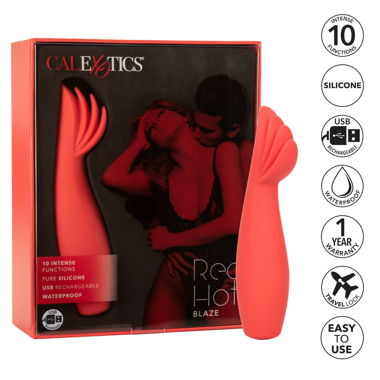 Red Hot Blaze Silicone Rechargeable Clitoral Vibrator