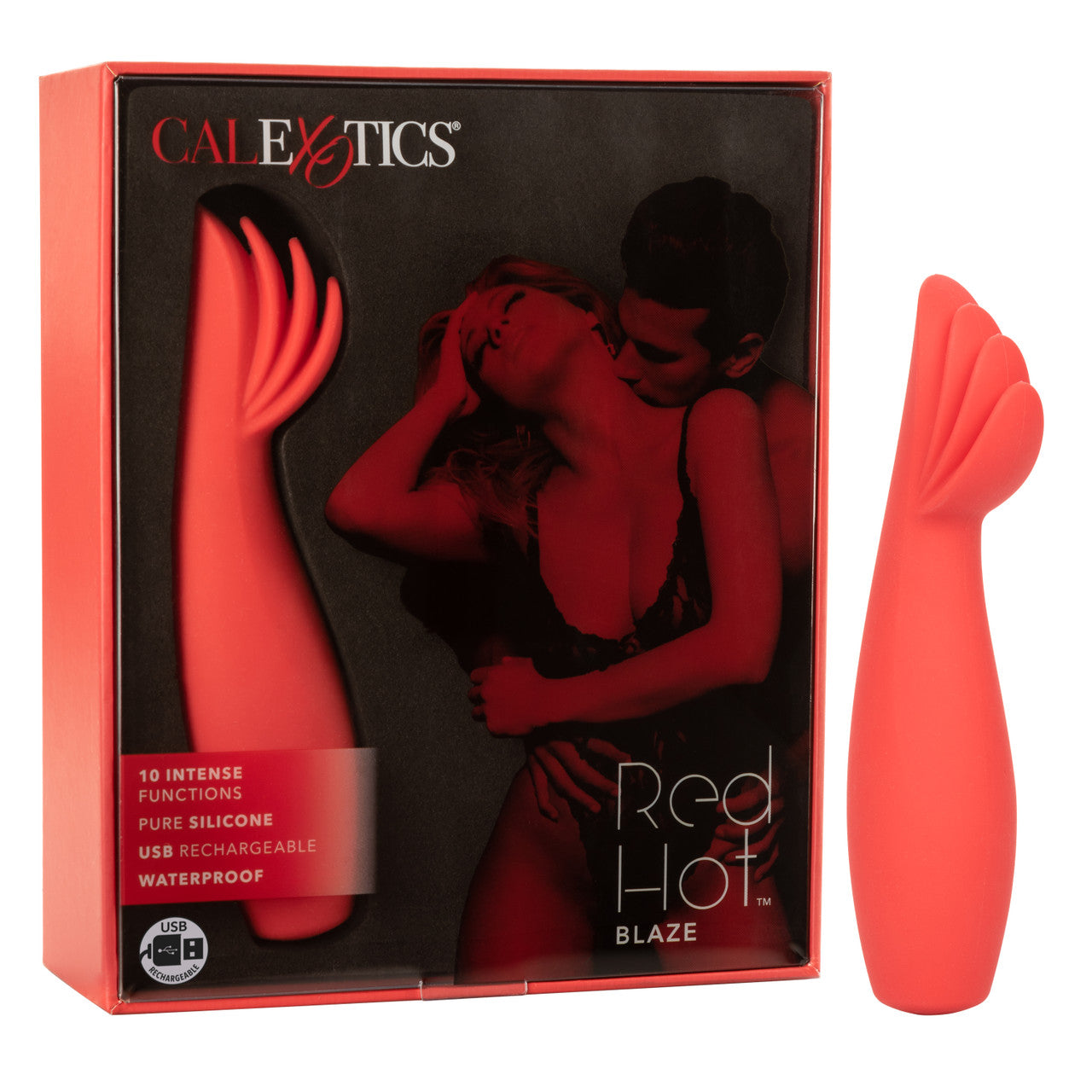 Red Hot Blaze Silicone Rechargeable Clitoral Vibrator - Thorn & Feather