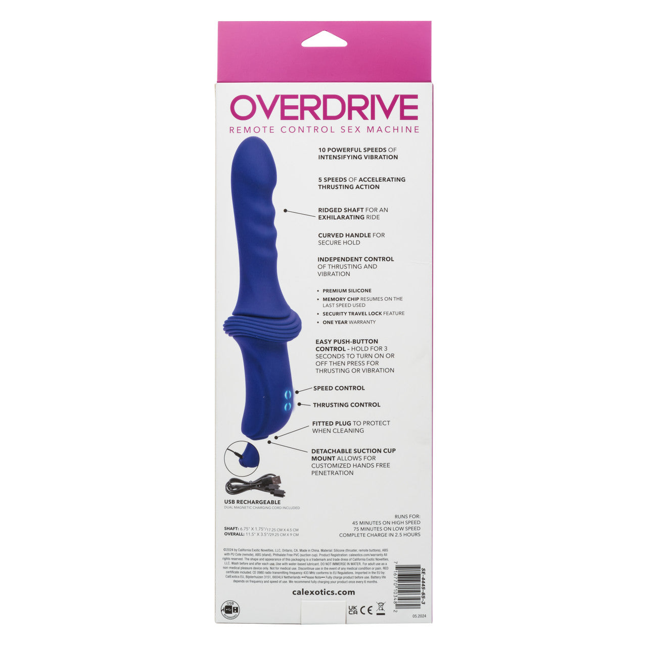 Overdrive Ridged Thruster Sex Machine