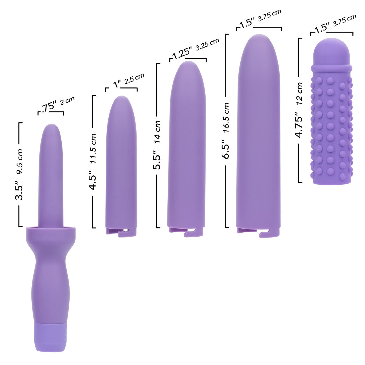 Kit de dilatation de base en forme de cœur Wellness - Violet