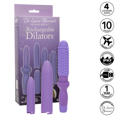 Rechargeable Dilators Set of 4 Locking Sizes Plus Sleeve