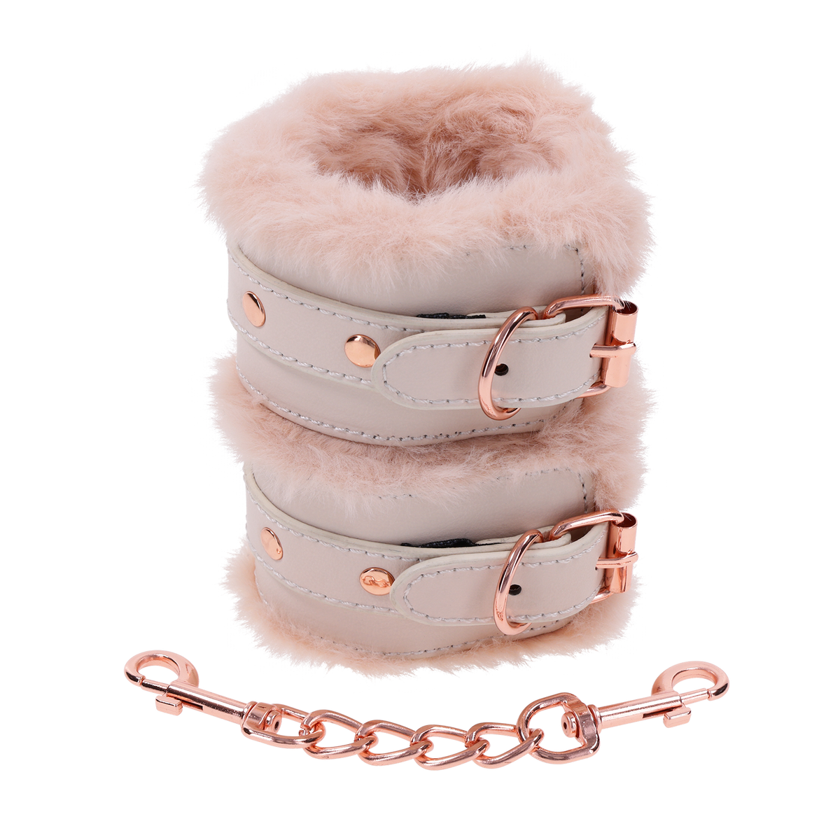 Menottes en fourrure d'ombre Sex &amp; Mischief - Noir