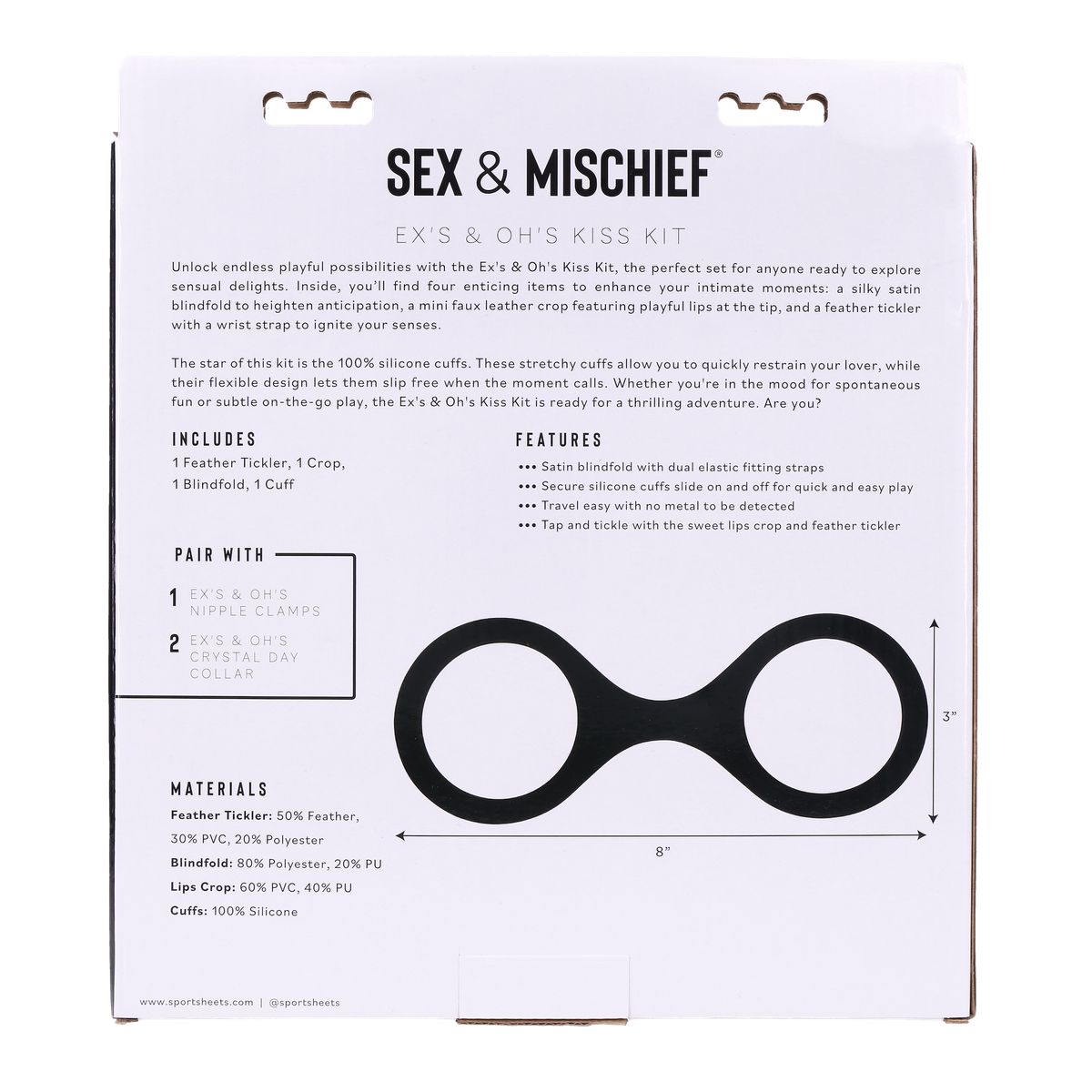 Sportsheets Ex's & Oh's Kiss Kit