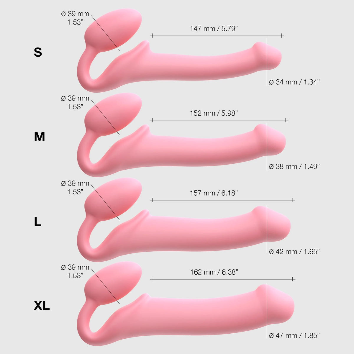 Strap On Me Gode-ceinture classique pliable - Nouvelle version