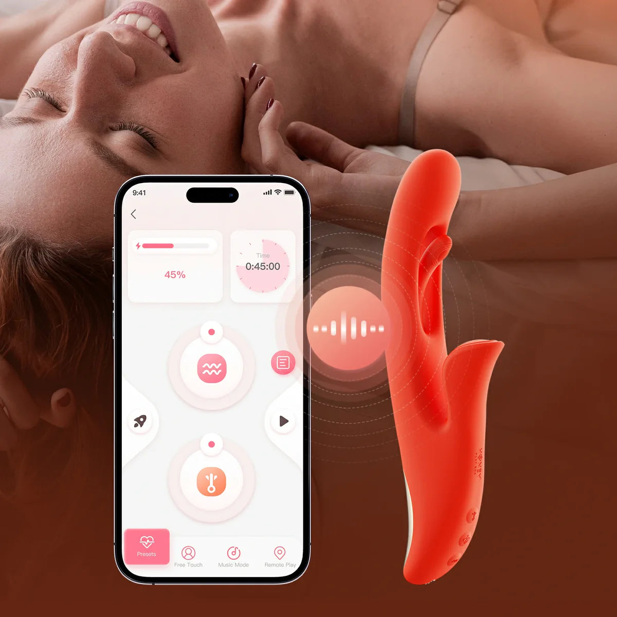 Vibromasseur point G à tête rotative Joi et lécheur de clitoris 