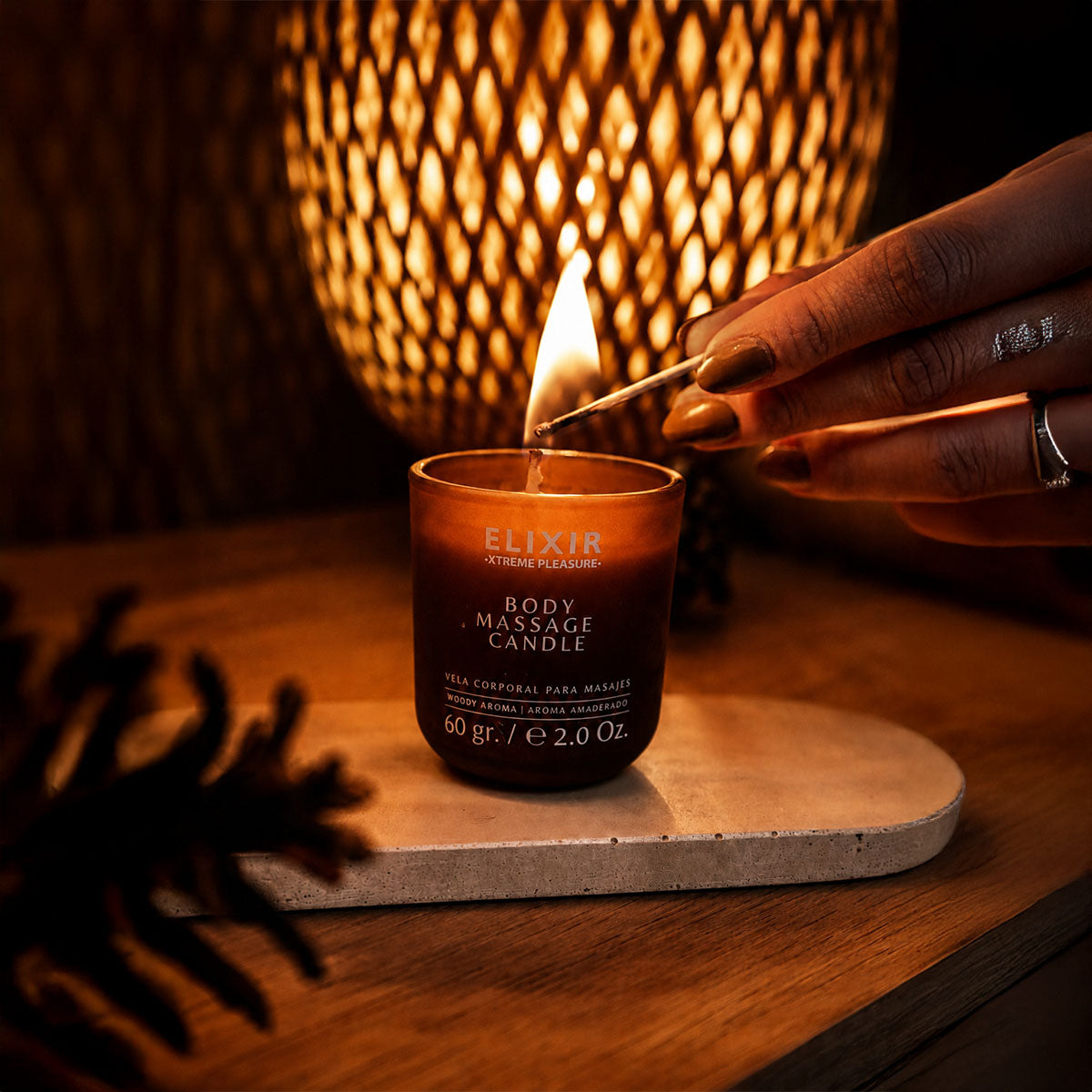 Elixir Body Massage Candle – Woody Aroma