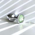 Diamond Round Anal Plug - Medium, Green