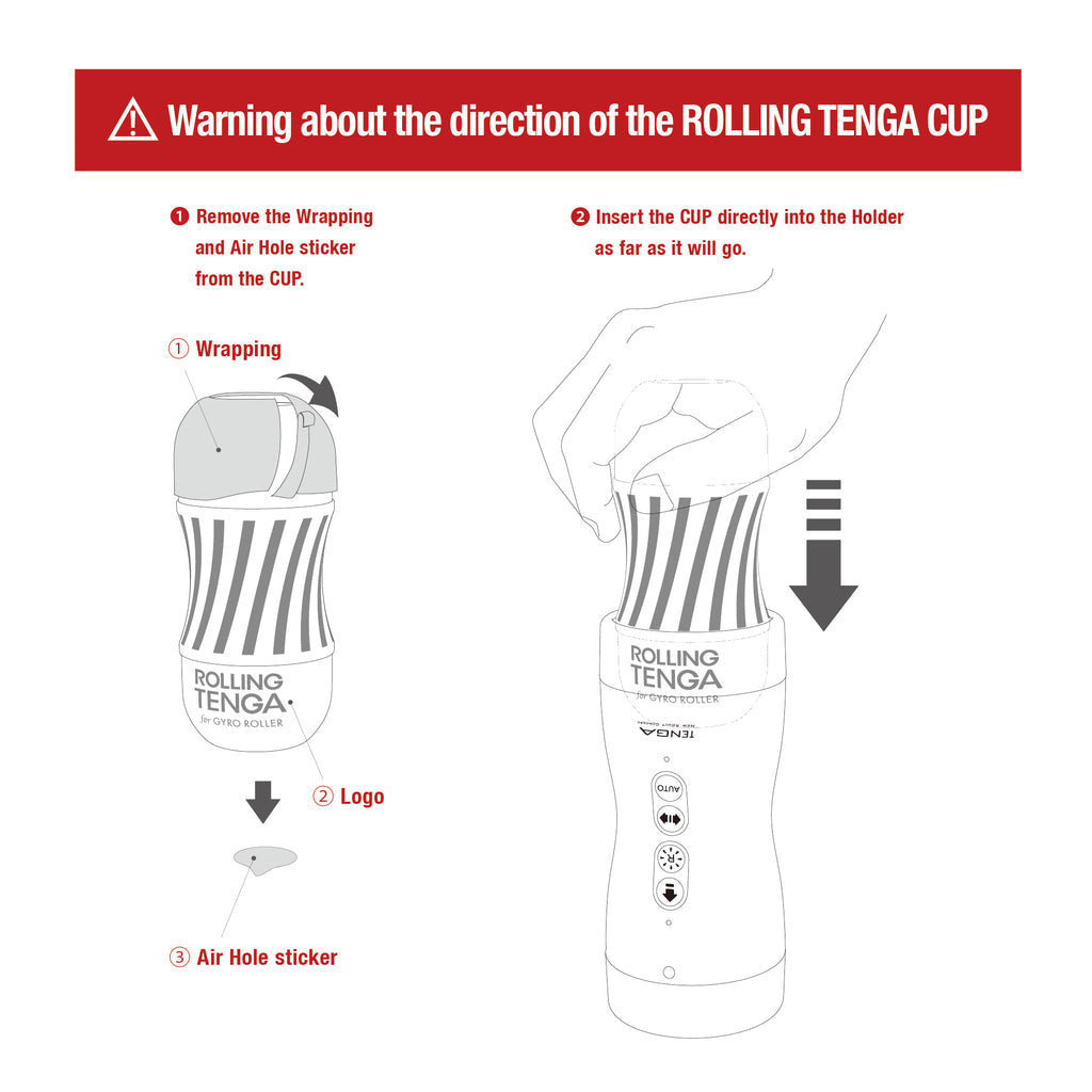 Tenga Vacuum Gyro Roller Set including One Standard Rolling Cup - Thorn & Feather