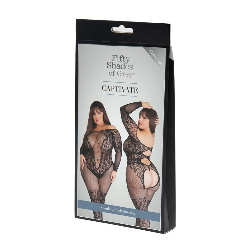 Fifty Shades of Grey Captivate Spanking Bodystocking - Plus Size