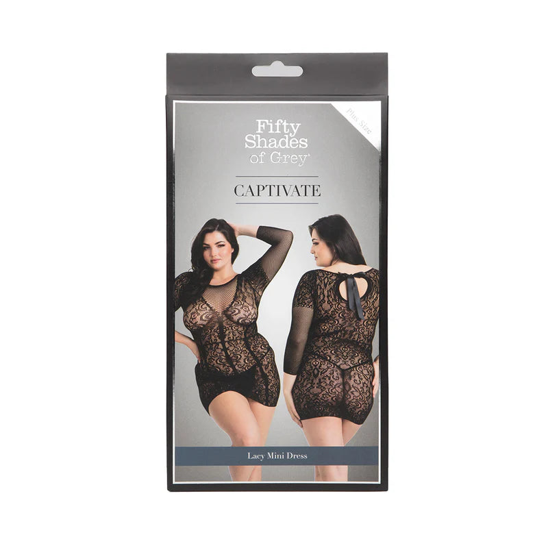 Fifty Shades of Grey Captivate Lacey Mini Dress - Plus Size