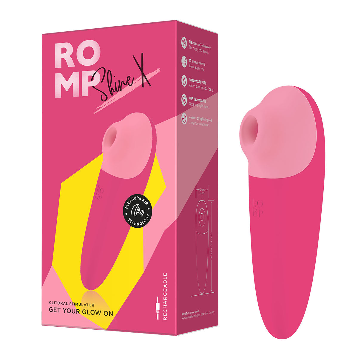 ROMP Shine X Clitoral Stimulator - Pink