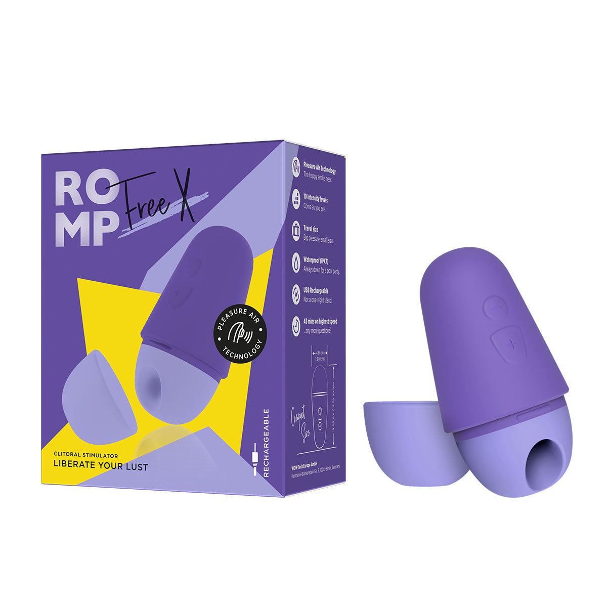 Stimulateur clitoridien ROMP Free X - Violet 
