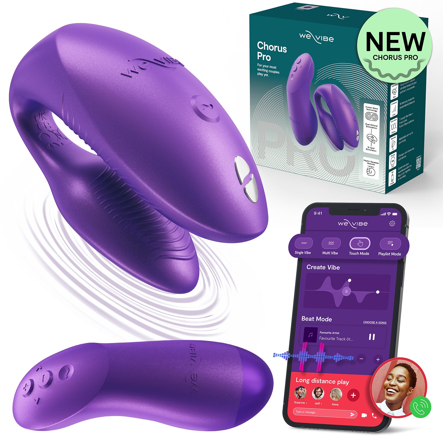 Vibromasseur pour couples We-Vibe Chorus Pro