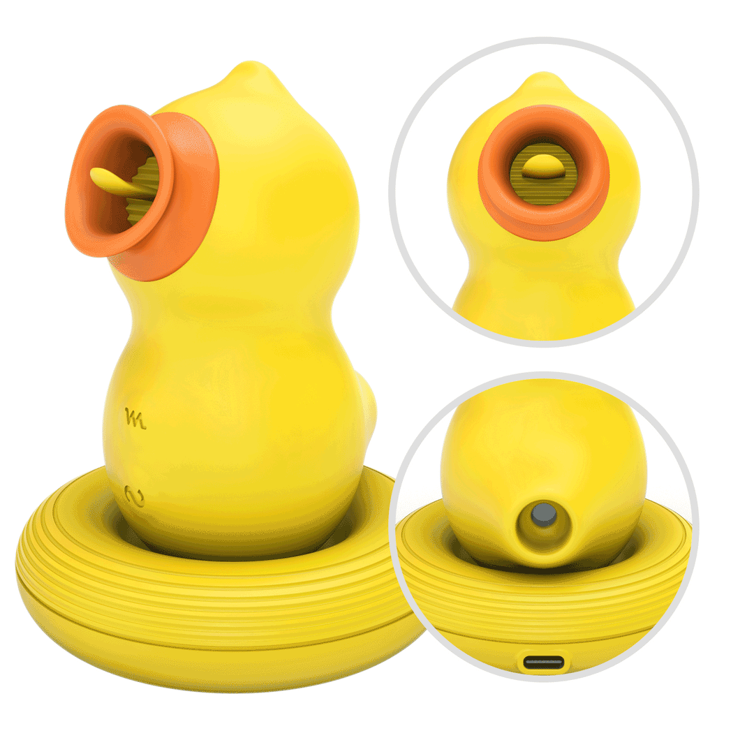 Tracy's Dog Duck King Tongue Licking Suction Massager Tracy's Dog Duck King Tongue Licking Suction Massager