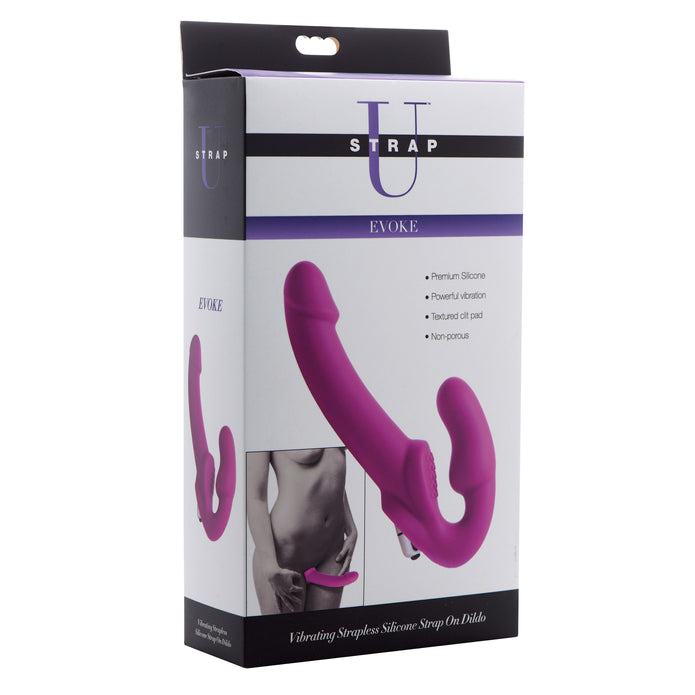 Strap U Evoke Gode ceinture vibrant sans bretelles en silicone