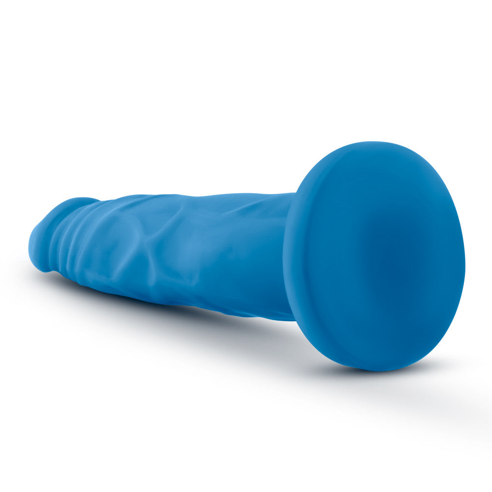 Neo Elite Cock Silicone Double Densité 6 Pouces - Bleu Néon