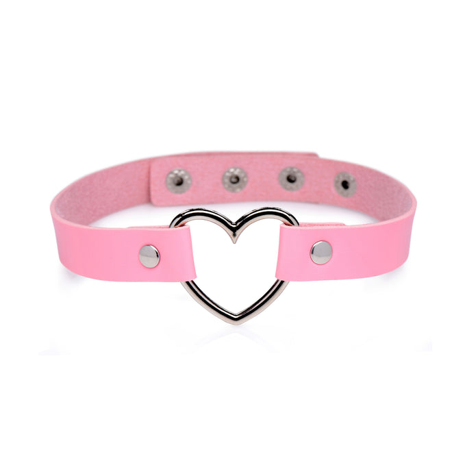 Sweet Heart Chrome Heart Pink Choker - Thorn & Feather