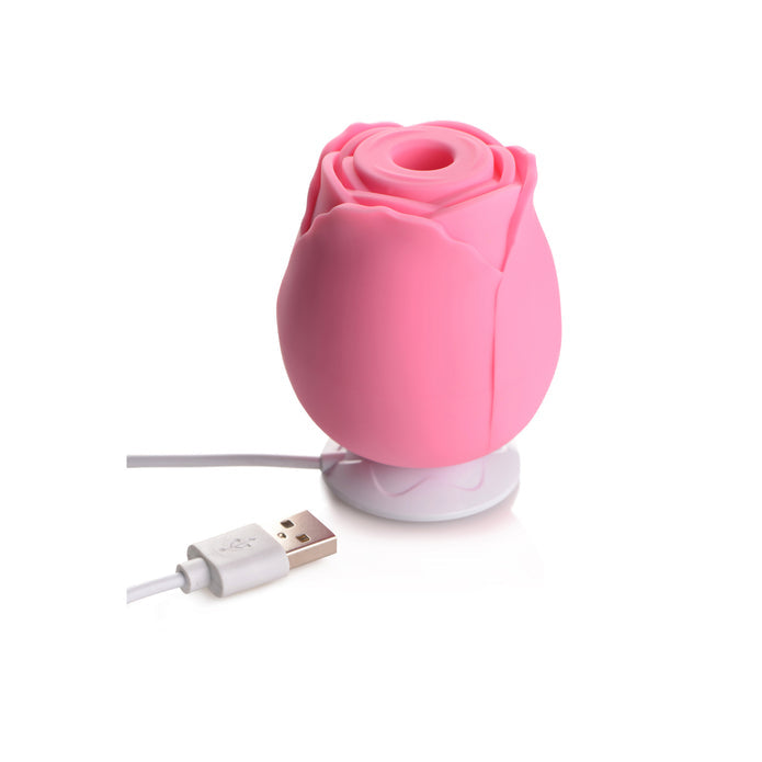 Stimulateur de clitoris à succion en silicone Bloomgasm 10X Wild Rose - Rose