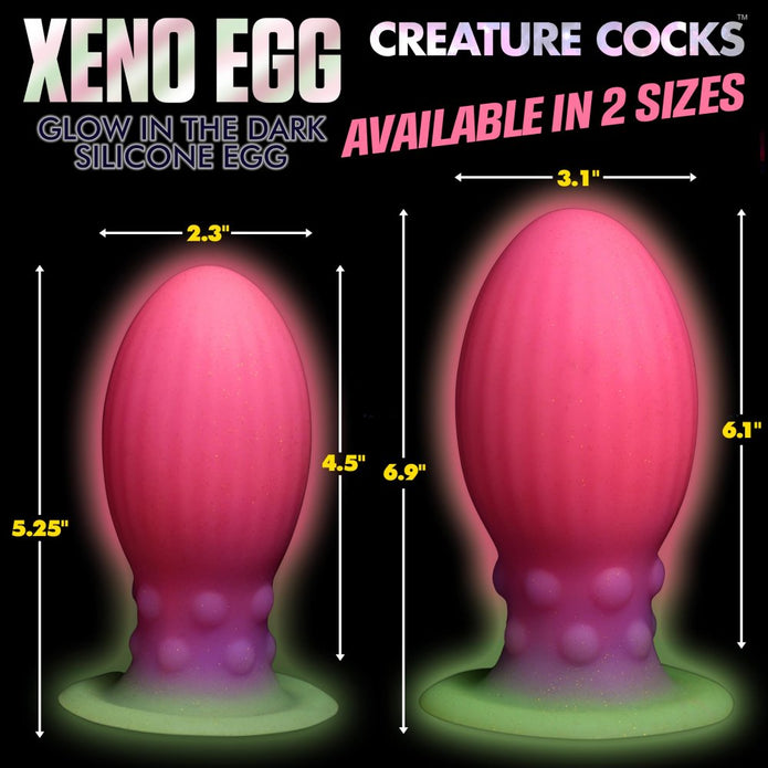 XL Xeno Egg Glow in the Dark Silicone Creature Cock - Thorn & Feather