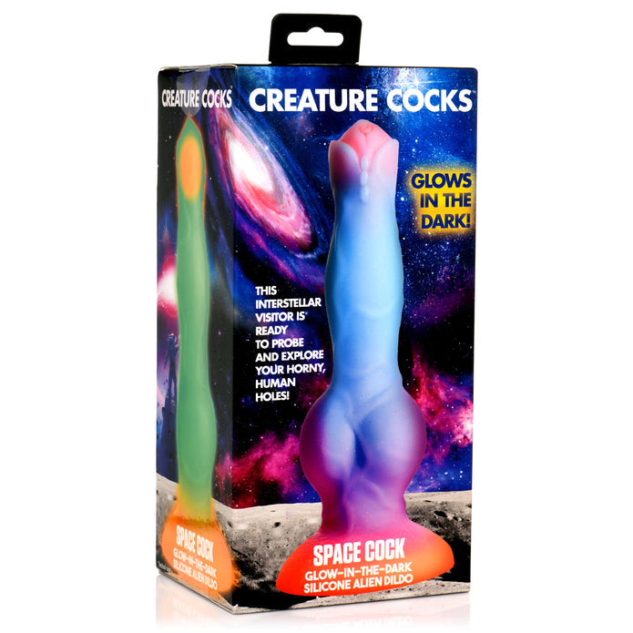 Glow-in-the-Dark Silicone Alien Creature Dildo - Thorn & Feather