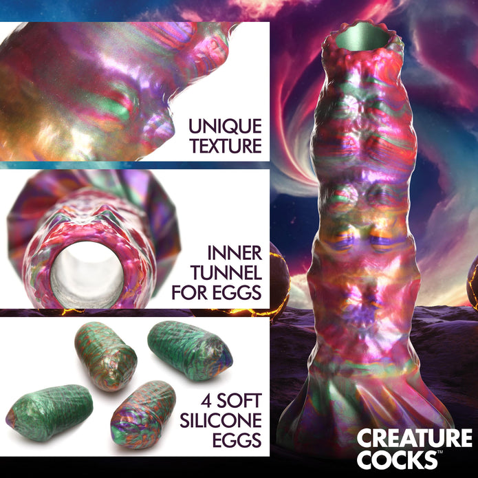 Larva Silicone Ovipositor Creature Dildo With Eggs - Thorn & Feather