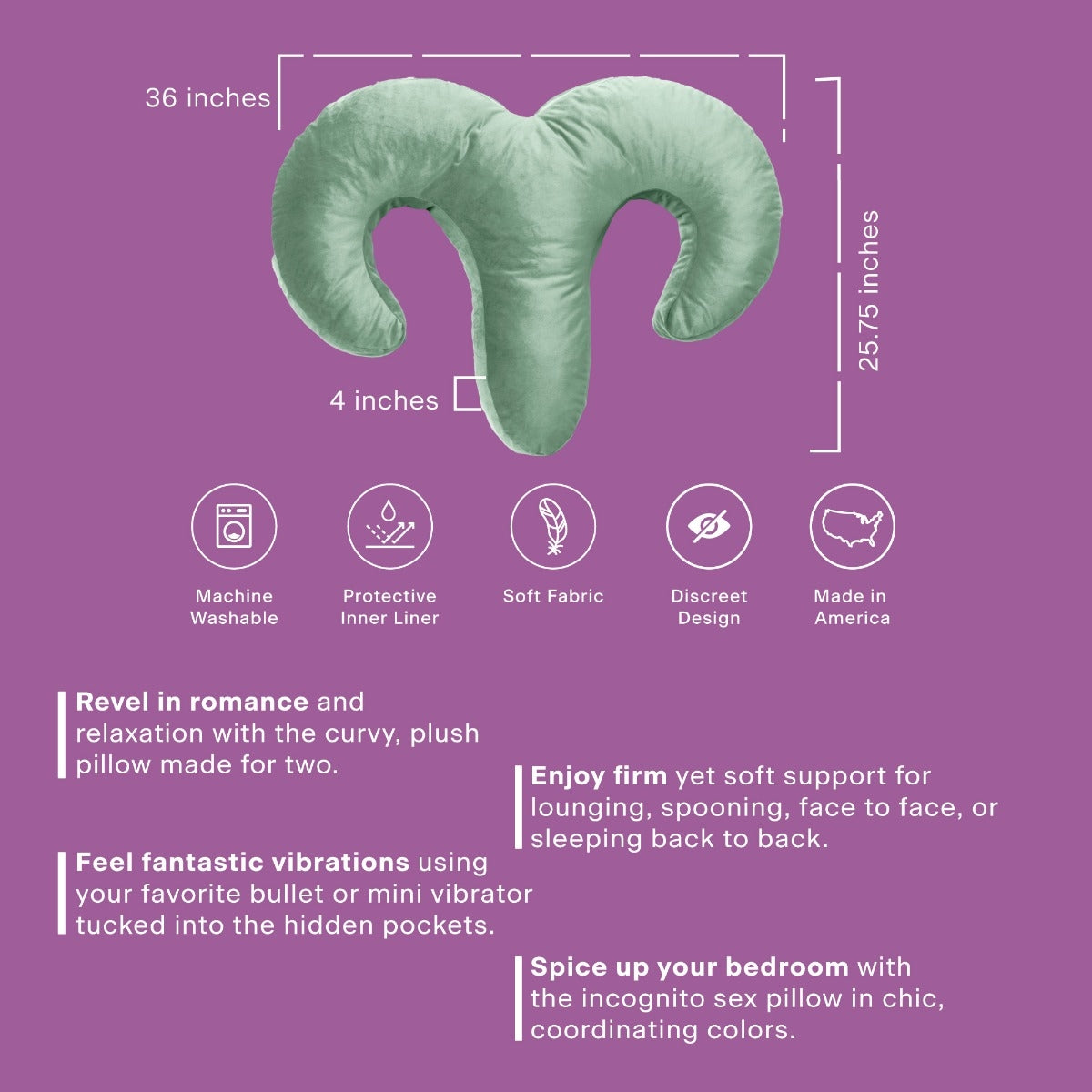 Coussin câlin Liberator Arie avec vibromasseur de paume