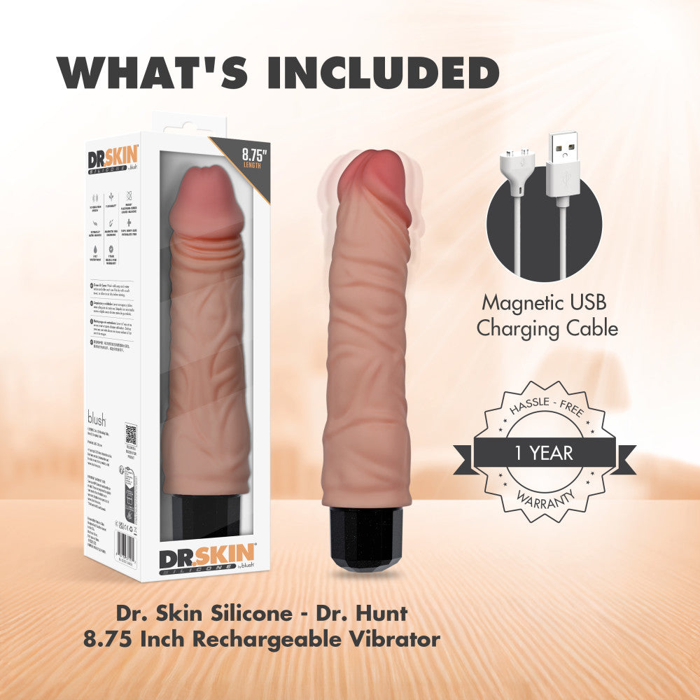 Dr. Hunt 8.75" Realistic Vibrating Dildo