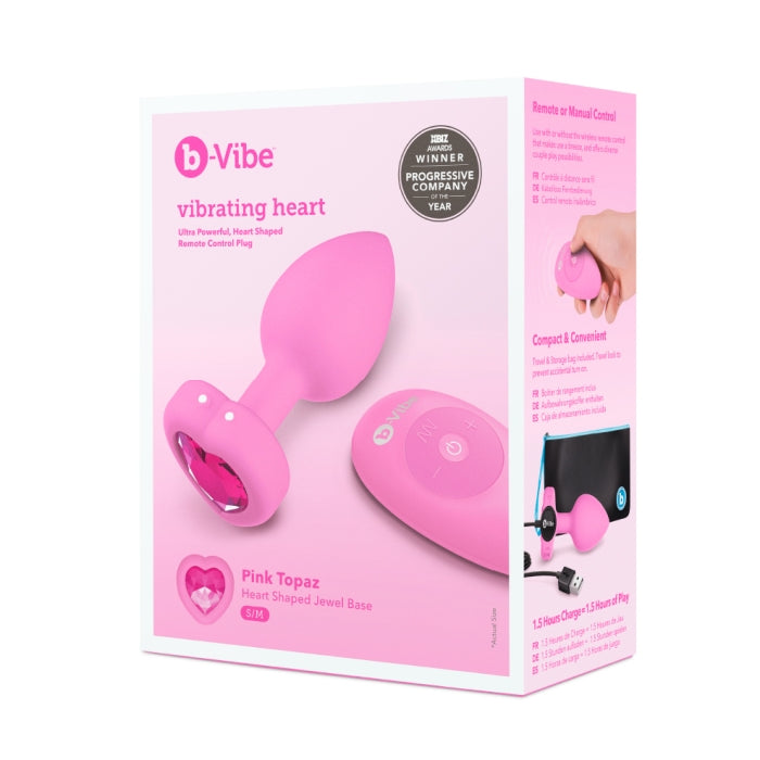 Plug vibrant en forme de cœur b-Vibe