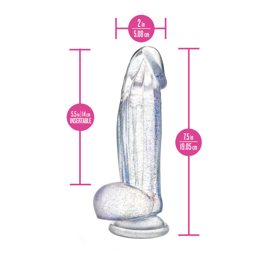Naturally Yours Bling 7.5 Inch Realistic Glitter Dildo
