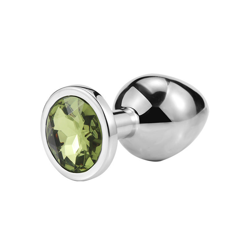 Bouchon anal rond en forme de diamant - Taille moyenne, vert