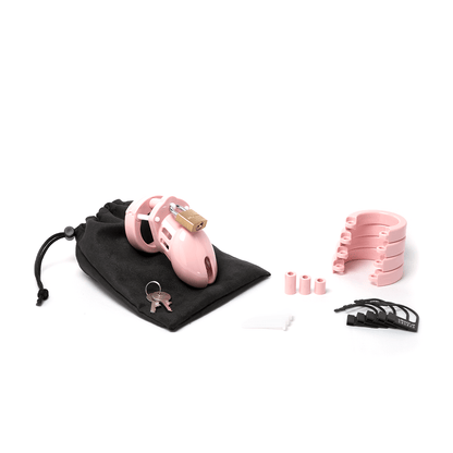 Chastity Kits CB-6000S Chastity Cock Cage Kit - Pink