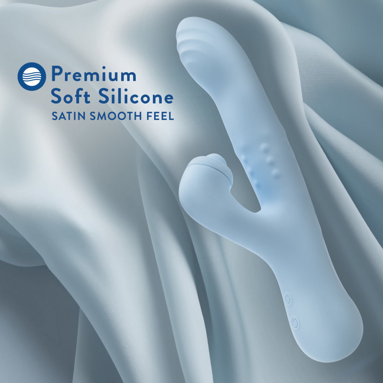 Blush Devin Rabbit Vibromasseur Double - Bleu