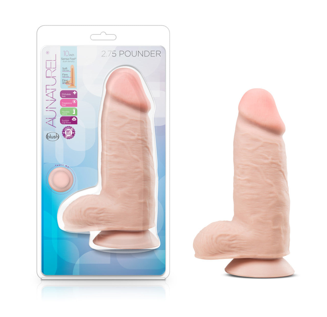 Blush Au Naturel 2.75 Pounder 10" Dildo - Clearance