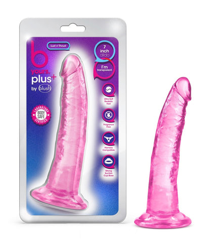 B Yours Plus Lust n' Thrust 7 Inch Dildo - Pink
