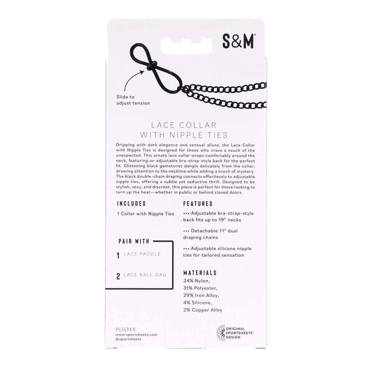 Lace Collar with Nipple Ties