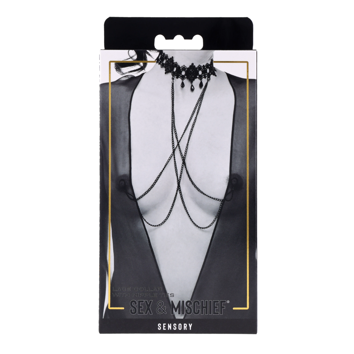 Lace Collar with Nipple Ties