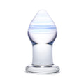 Plug anal en verre Amethyst Rain - Transparent