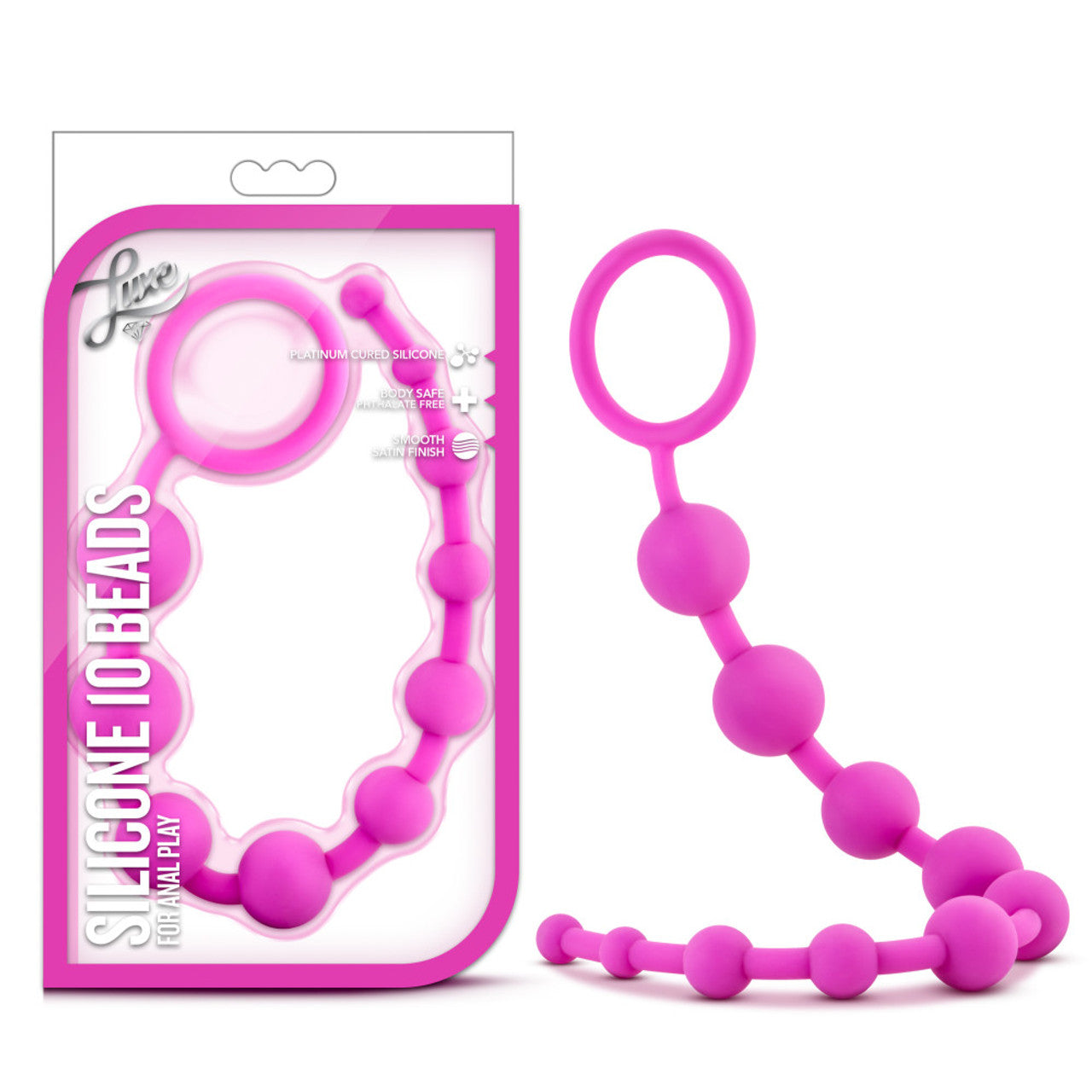 Silicone 10 Beads - Pink