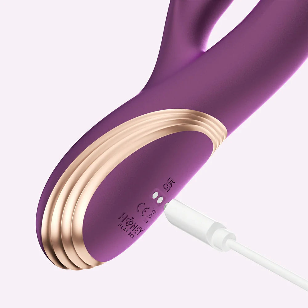 Gem Wiggling Twin Balls Rabbit Vibrator