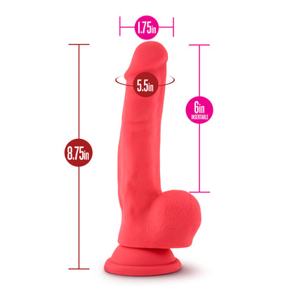 Ruse Shimmy 8.5" Realistic Dildo - Cerise