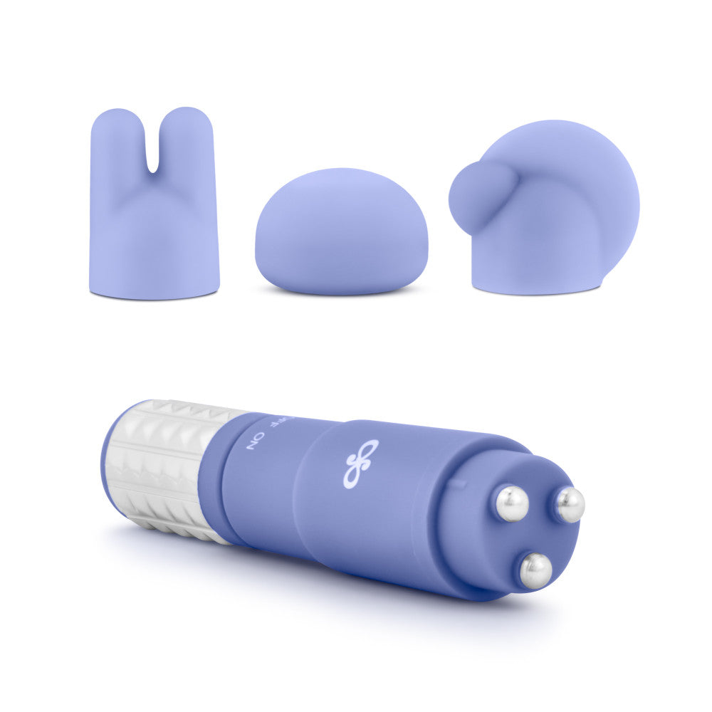 Revitalize Periwinkle Vibrating 3-Piece Massage Wand Kit