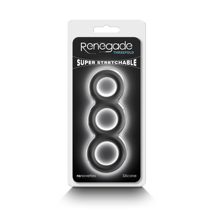 Renegade Threefold Cock Ring - Black