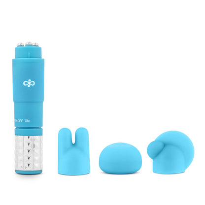 Revitalize Blue Vibrating 3-Piece Massage Wand Kit