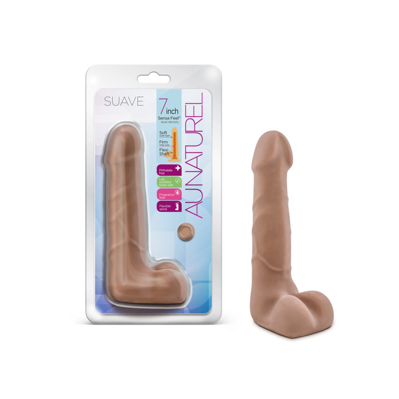 Gode ​​Blush Au Naturel Suave 7" - Latin