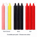 Japanese Drip Candles - 3 Pack — Multi-Colored and Black and Red options; choose one.