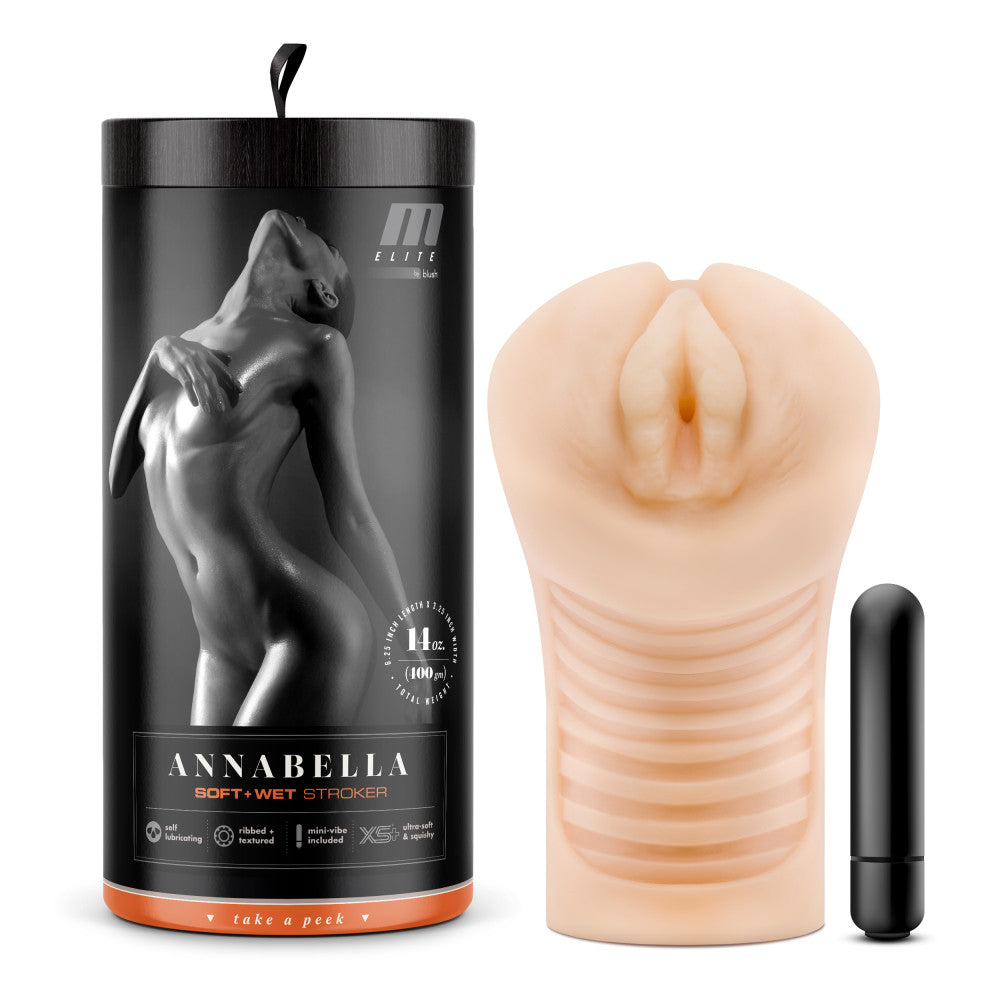 M Elite Soft and Wet Annabella Masturbator - Beige