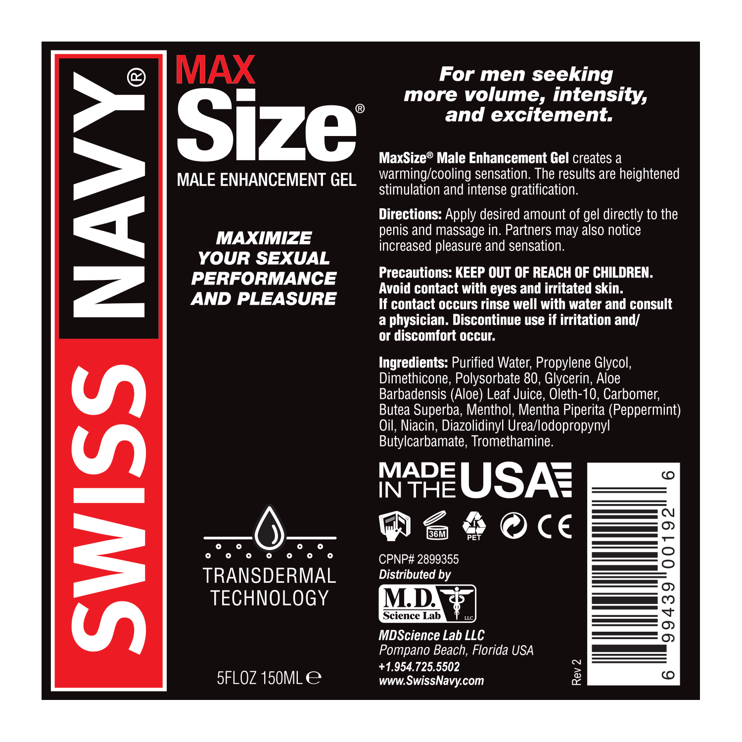 Max Size Male Enhancement Gel