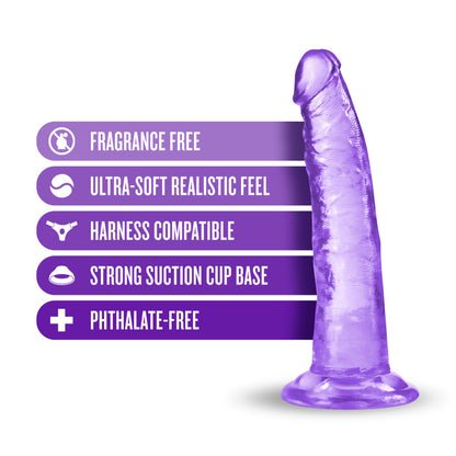 B Yours Plus Lust n' Thrust 7 Inch Dildo - Purple